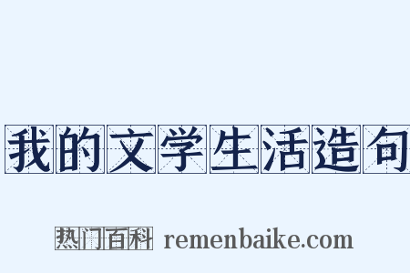 我的文学生活造句是什么意思的图片